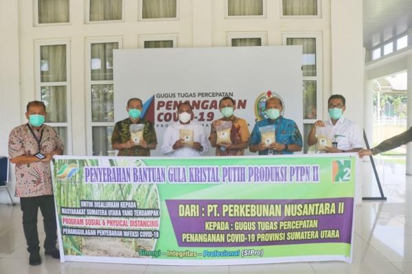 Gubernur Terima Bantuan 10 Ton Gula Pasir dari PTPN II